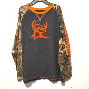 Bushmaster large Mens gray long Sleeve shirt Hunting Logo outdoor pullover adult